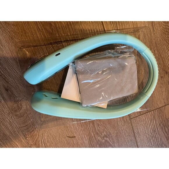 NIB FrSara Adjustable 360 Degree Cooling Neck Fan in Crystal (Mint) Green - Picture 3 of 3